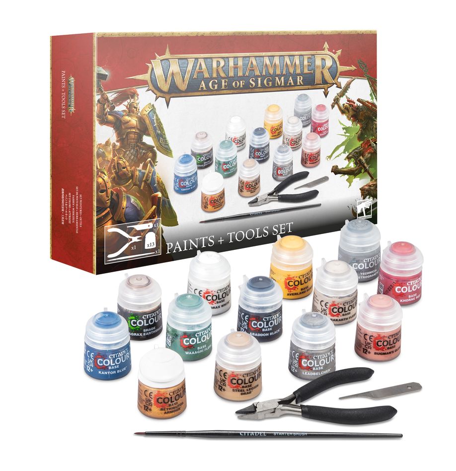 (image for) Warhammer Age of Sigmar Paints and Tools Set